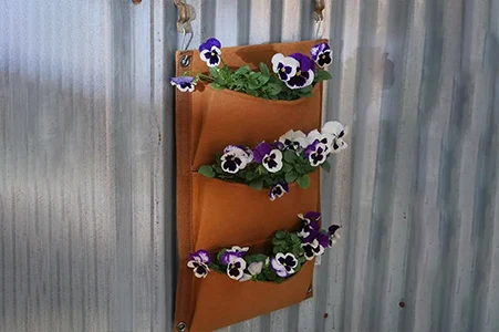 felt hanging grow bag