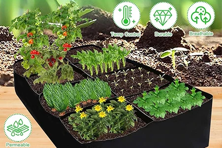 square grow bags for vegetables