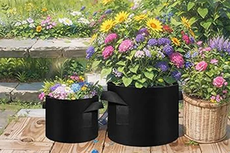 round grow bags for flowers